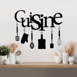 Stickers cuisine, couverts, tasses, mots - DECO CUISINE - Destock