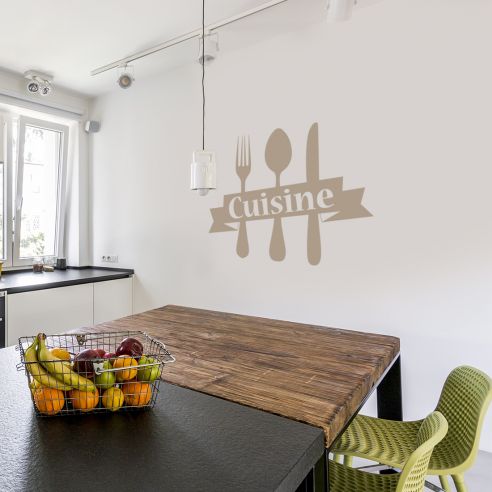 Sticker cuisine fourchette couteau