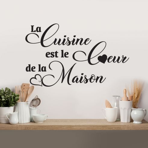 sticker mural cuisine