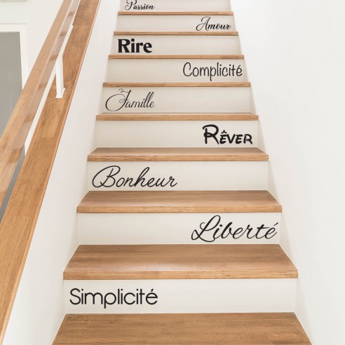 stickers texte escalier