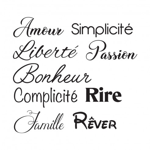 Kit stickers mots contremarches