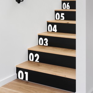 stickers numéro escalier 2