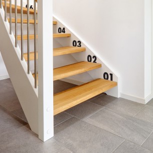 stickers numéro escalier