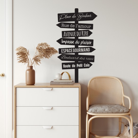 Sticker panneau direction