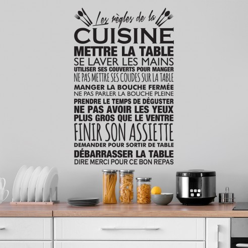 les règles de la cuisine