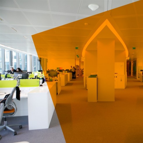 Adhésif transparent orange