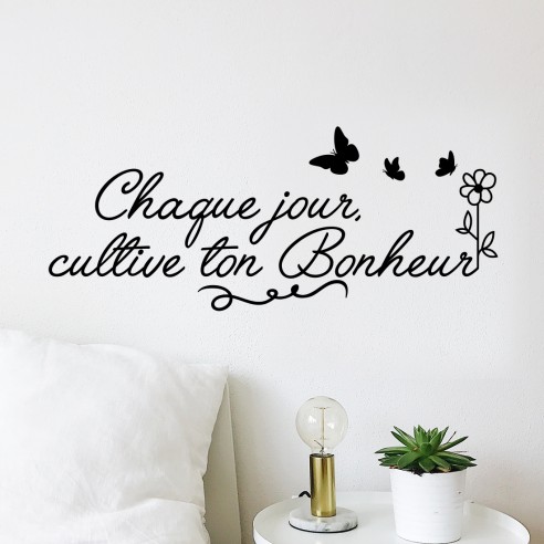 Stickers citation cultive ton bonheur