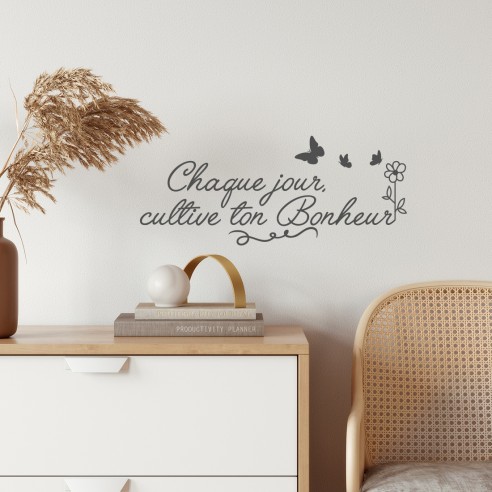 Stickers citation cultive ton bonheur