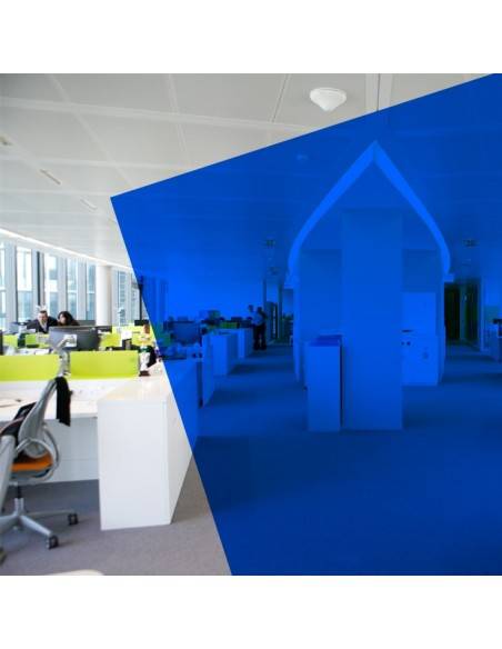 Adhésif transparent bleu