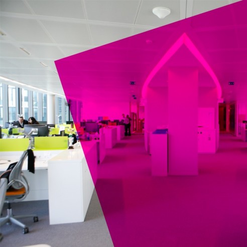 Adhésif transparent rose pink