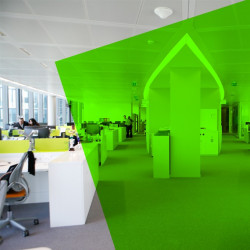 Adhésif transparent vert