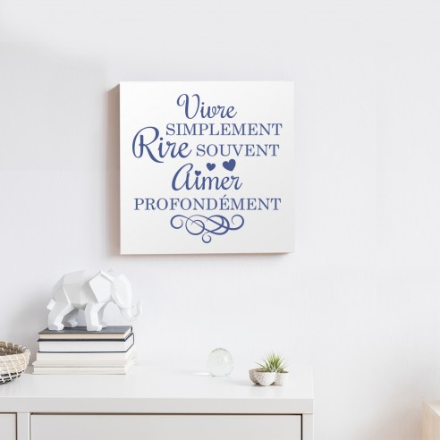 Tableau citation vivre simplement...