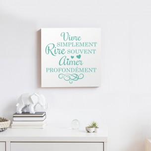 Tableau citation vivre simplement rire souvent