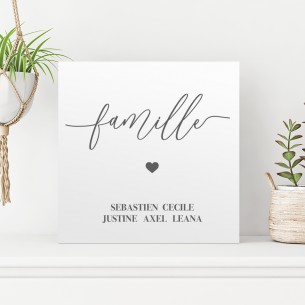 Tableau famille personnalisé avec prénoms