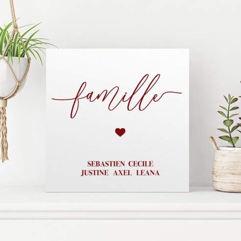 Tableau famille à personnaliser