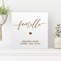 Tableau déco personnalisé. Tableau famille avec prénoms