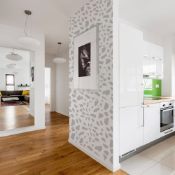 Set de 172 stickers en formes de pierres pour composition déco murale