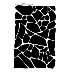 Set de 172 stickers en formes de pierres pour composition déco murale