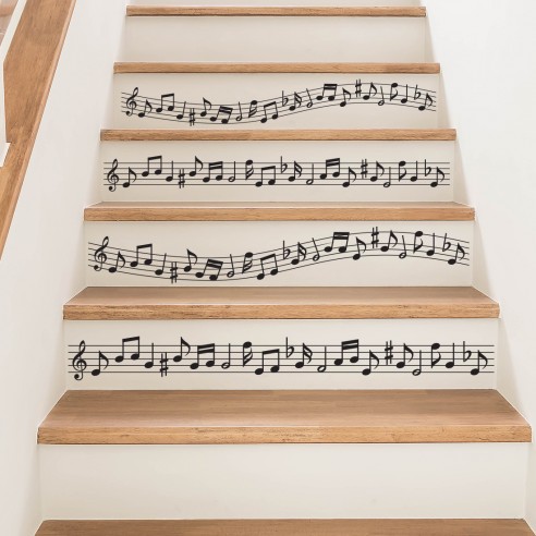 stickers musique escaliers