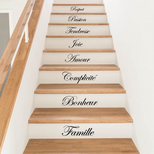 stickers mots escaliers