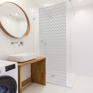 Sticker vénitien dépoli paroi de douche 2