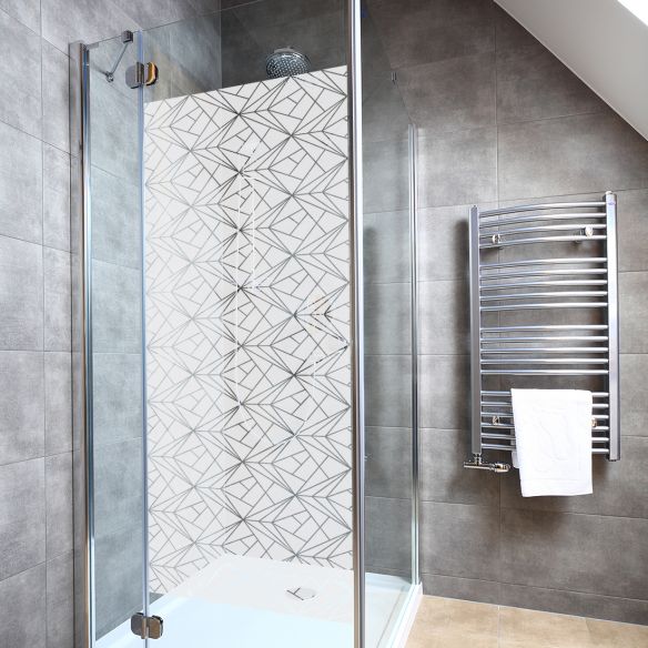 Sticker formes géométriques dépoli paroi de douche