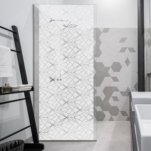 Sticker formes géométriques dépoli paroi de douche