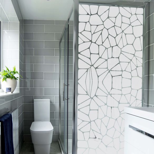 Sticker galets dépoli paroi de douche