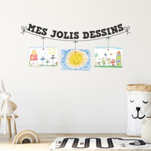 sticker mural mes jolis dessins