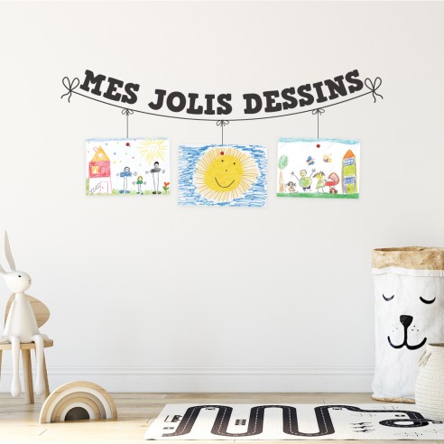 sticker mural mes jolis dessins
