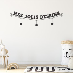 sticker mural mes jolis dessins 2