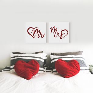 Lot 2 tableaux Mr et Mrs 2