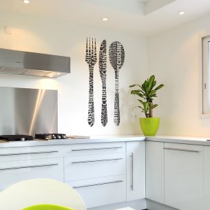 Sticker fourchette, couteau et cuillère