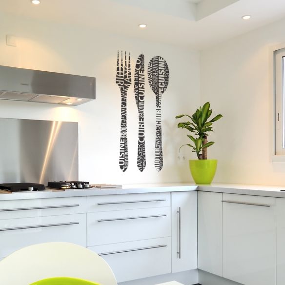 Sticker fourchette, couteau et cuillère