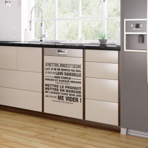 Sticker mode d'emploi lave vaiselle