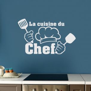 Noir Stickers Muraux Cuisine Fourchette Et Cuillère Décoration De Cuisine  Taille:58cmx30cm