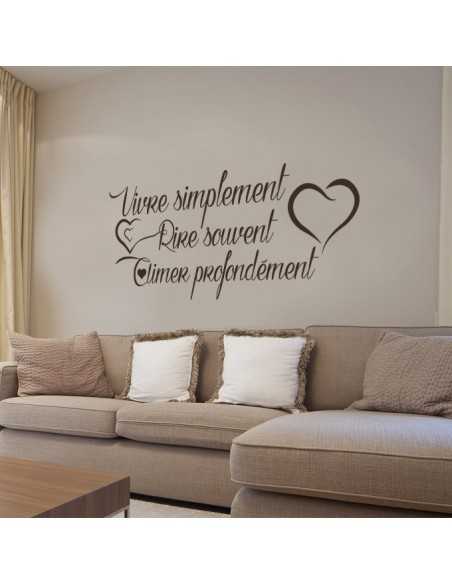 stickers déco vivre simplement