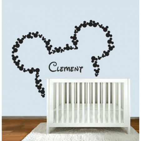 stickers muraux mickey personnalisé