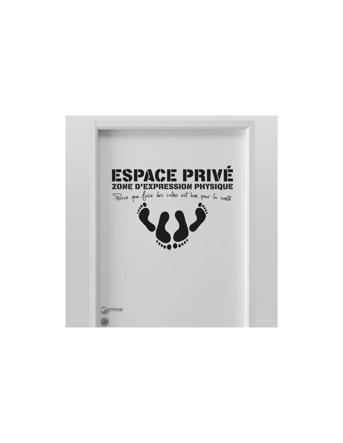 Espace privé, zone d'expression physique. Sticker décoration murale