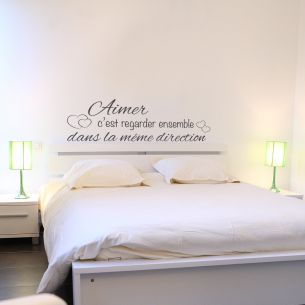 Sticker aimer c'est regarder ensemble dans la même direction
