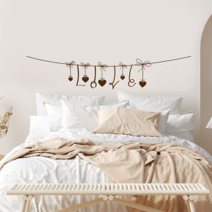 sticker love tête de lit