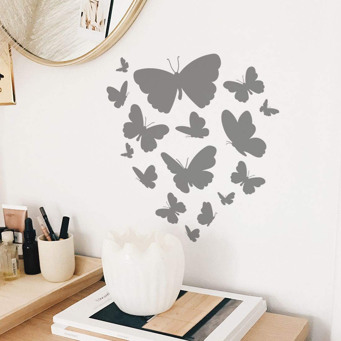 Stickers Muraux Fleurs et Papillons