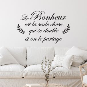 Sticker citation bonheur