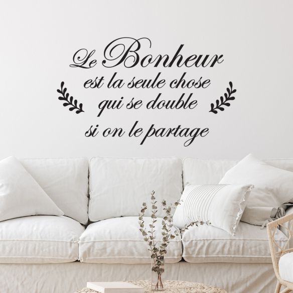 Sticker citation bonheur