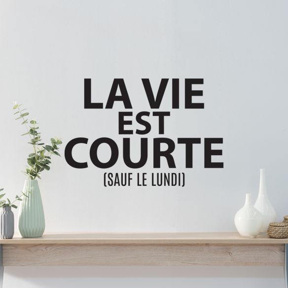 Sticker la vie est courte sauf le lundi