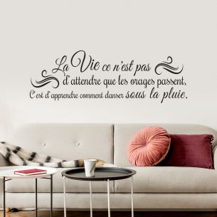 Stickers citation la vie