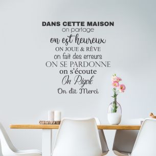 Sticker dans cette maison