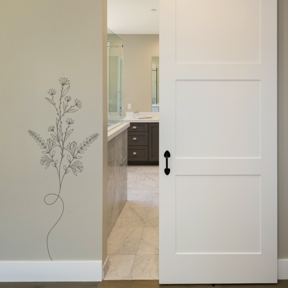 sticker mural fleur