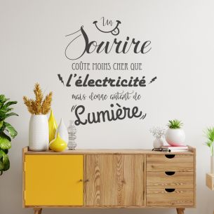 Sticker citation un sourire