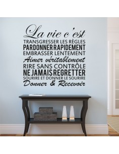 stickers citation sur la vie